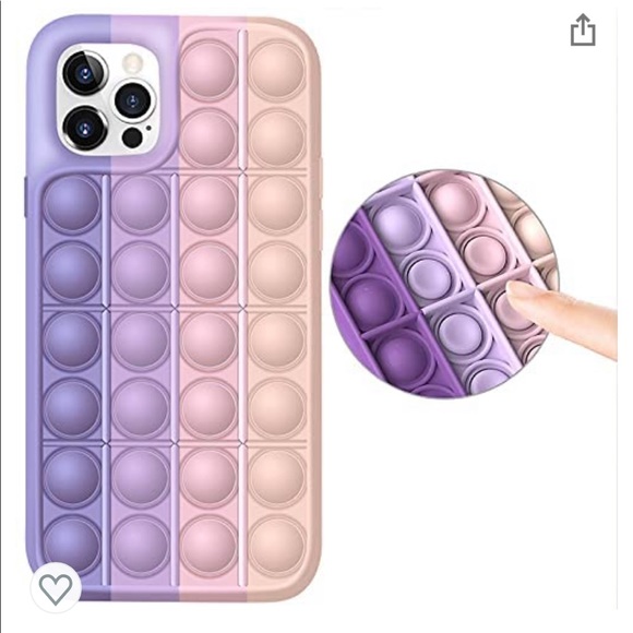 Fidget Toy IPHONE 12 Case Purple Size 6.1” - Picture 2 of 9